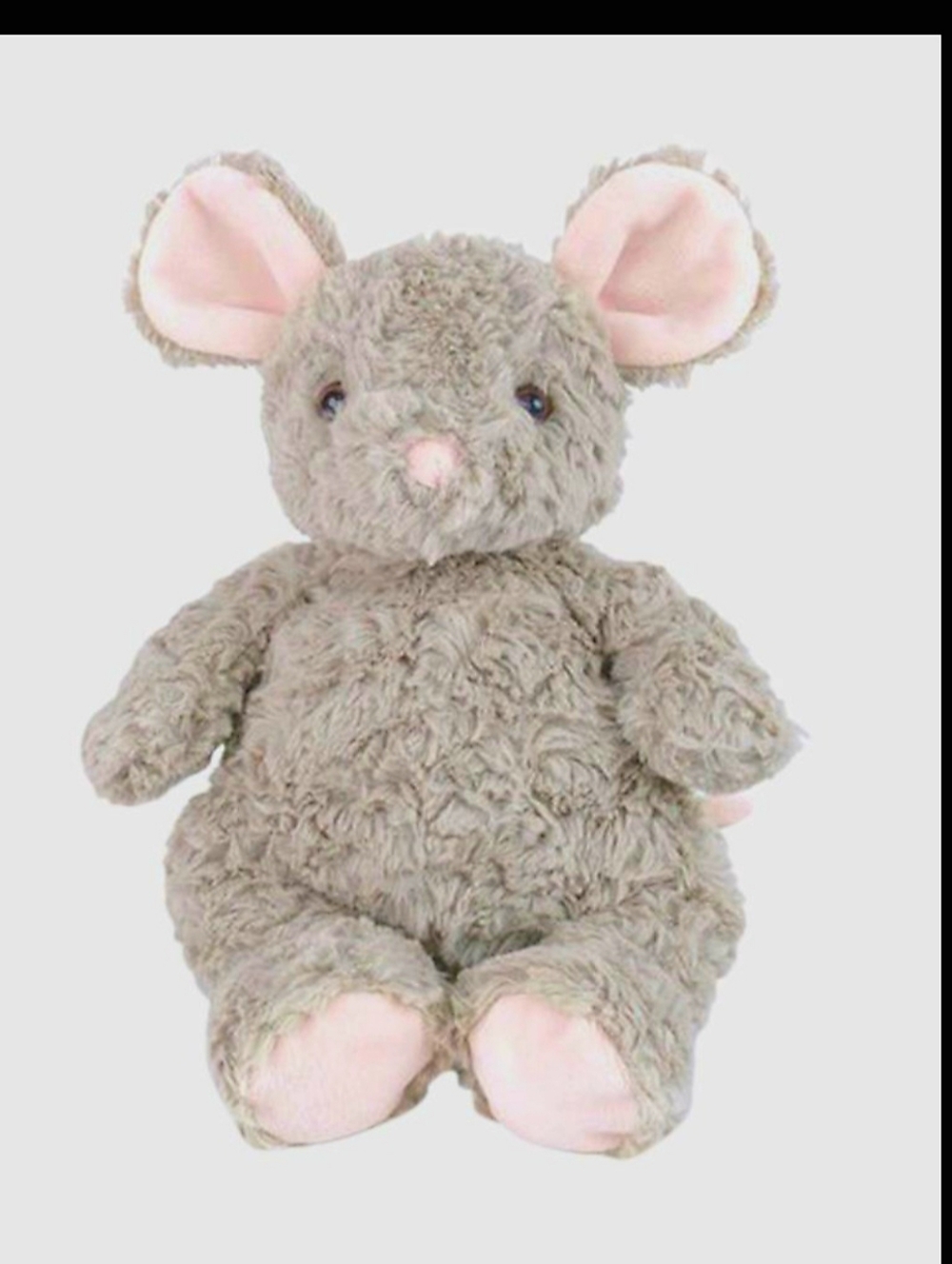 Mon Ami Bitty Plush Gray Mouse with Pink Ears and Nose